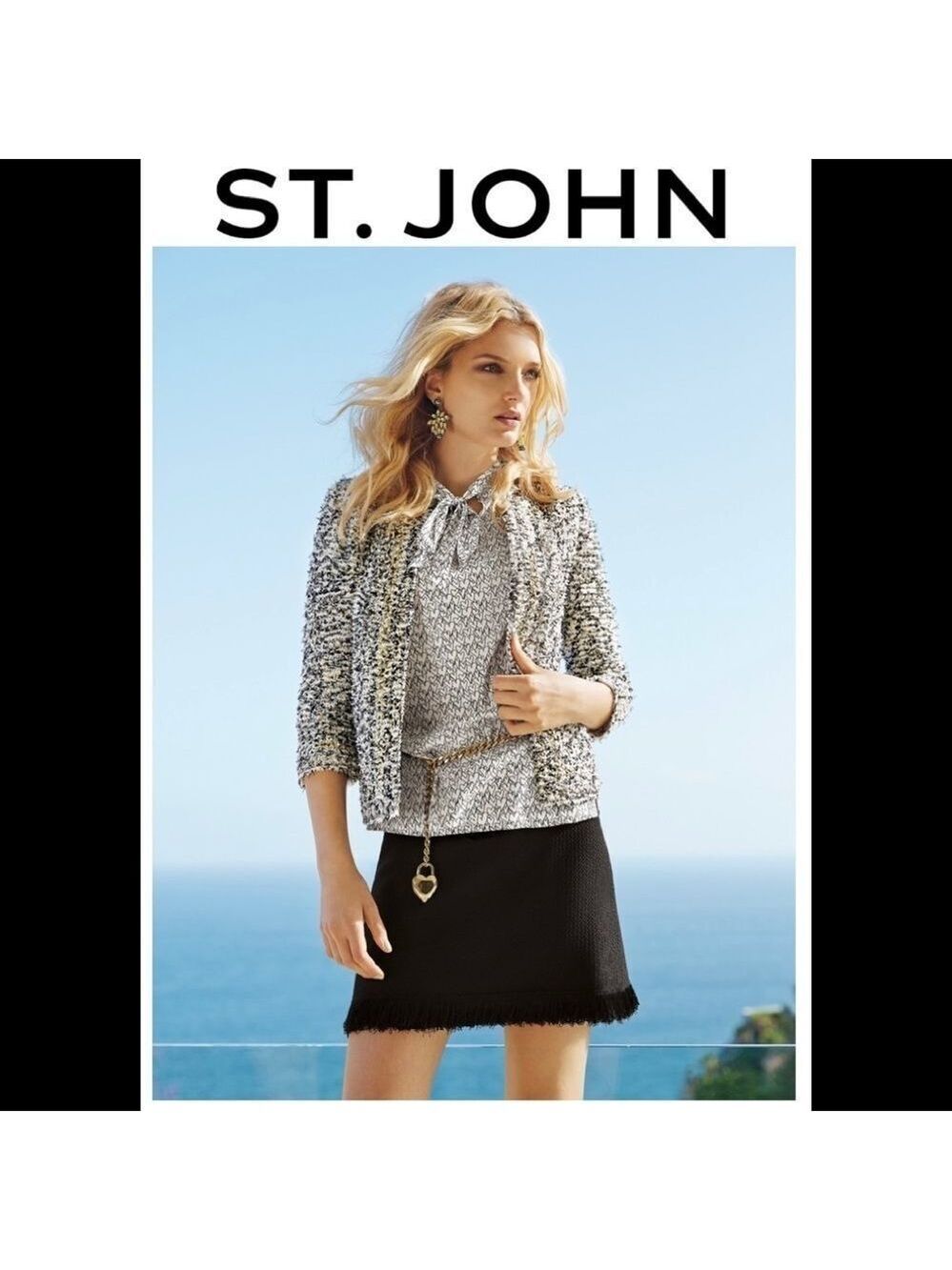 St.john COLLECTION Amour Embellished Tweed Jacket